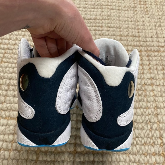 Jordan 13 Retro White Obsidian Powder Blue GS 5Y - Picture 8 of 10